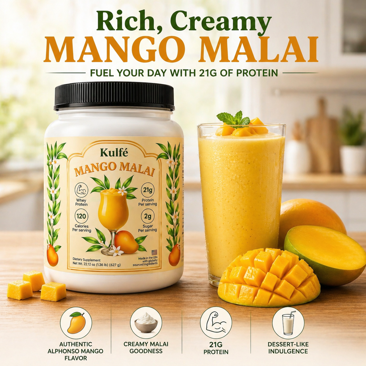 Mango Malai Whey Protein Powder